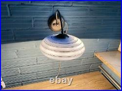 Vintage Sconce Space Age Lamp Atomic Design Mid Century UFO Light Wall Glass