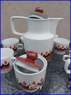 Vintage Space Age Coffee and Tea Set Germany 1970s Mid-Century Ceramic Tea Set