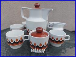 Vintage Space Age Coffee and Tea Set Germany 1970s Mid-Century Ceramic Tea Set