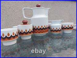 Vintage Space Age Coffee and Tea Set Germany 1970s Mid-Century Ceramic Tea Set