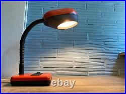 Vintage Space Age Design Lamp Atomic Light Mid Century Adjustable Pop Art Red