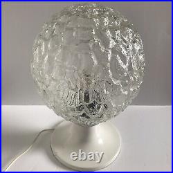 Vintage Space Age Glass Table Lamp Atomic Design Light Mid Century Very Heavy
