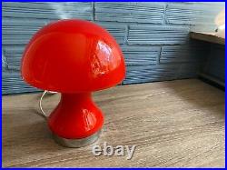 Vintage Space Age Opaline Glass Table Lamp Mid Century Atomic Design Mushroom