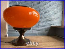Vintage Table Space Age Glass Lamp Atomic Design Light Mid Century Desk Mushroom