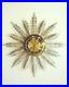 Vintage Toleware Starburst Sunburst Atomic Sputnik Clock Danish Modern Eames MID