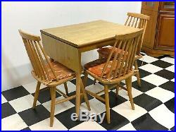 Vintage mid century retro Dinette compact kitchen dining table with atom chairs