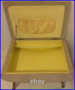 Vintage mid century sewing box stool Sherbourne Pandora Atomic 1950s