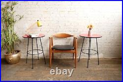 Vtg 50s 60s Mid Century Modern Atomic Era Formica Bistro Kitchen Bar Pub Table