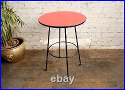 Vtg 50s 60s Mid Century Modern Atomic Era Formica Bistro Kitchen Bar Pub Table