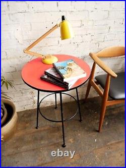 Vtg 50s 60s Mid Century Modern Atomic Era Formica Bistro Kitchen Bar Pub Table