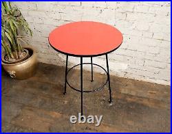 Vtg 50s 60s Mid Century Modern Atomic Era Formica Bistro Kitchen Bar Pub Table