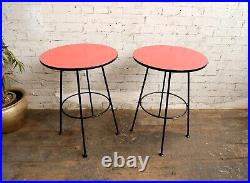 Vtg 50s 60s Mid Century Modern Atomic Era Formica Bistro Kitchen Bar Pub Table