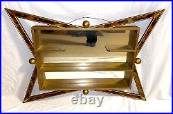 Vtg Illinois Moulding Co Mid Century Mod Atomic Shadow Box Mirror Shelf Bow Tie