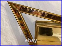 Vtg Illinois Moulding Co Mid Century Mod Atomic Shadow Box Mirror Shelf Bow Tie
