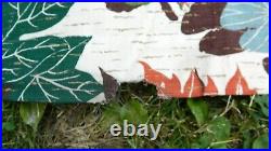 Vtg MCM MID Century Modern Atomic Age Barkcloth Fabric Leaf Curtians 10 Panels