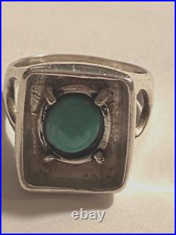 Vtg Mid Century Atomic Danish Modern Sterling Silver Ring 6.5