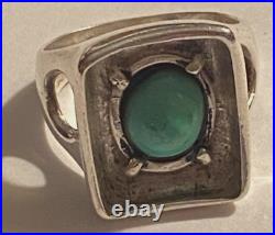 Vtg Mid Century Atomic Danish Modern Sterling Silver Ring 6.5