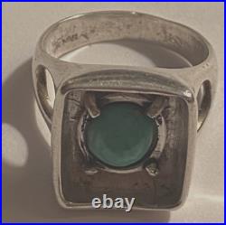 Vtg Mid Century Atomic Danish Modern Sterling Silver Ring 6.5