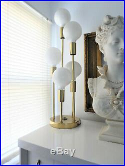 Vtg Mid Century Modern 5 Globe Cascade Table Lamp Atomic Sputnik by Clover
