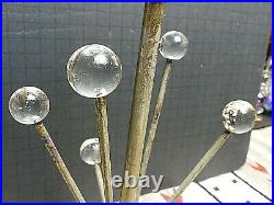 Vtg Mid Century Modern MCM Satellite Atomic Lamp Sputnik Clear Glass
