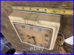 Vtg Techron Wall Clock Mid Century Atomic Age Art Deco Kitchen 7 Bakelite Works