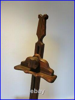 Witco Hawaiian Tiki Mid Century Atomic Ranch Carved Wood 5 Ft Artist Easel